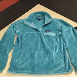 Patagonia Re-Tool Womens Snap-T Fleece Pullover Jacket Size Small, Teal-ish